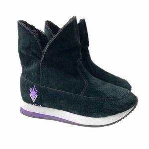 NEW Volatile SMUSH black Sherpa booties girls 13
